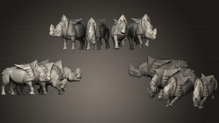 Animal figurines (Alien Rhinoceros, STKJ_0674) 3D models for cnc